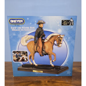 Breyer Model Horse Elvis Presley and Rising Sun Harmony on Horseback NEW